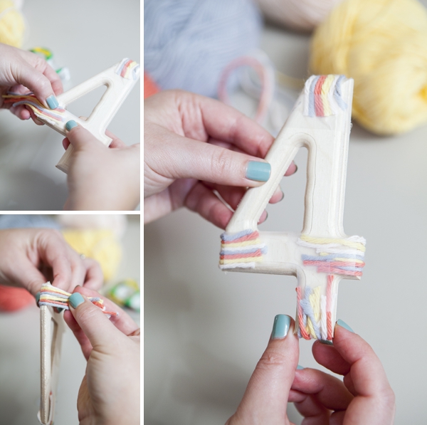 Learn how to easily make yarn wrapped table numbers!