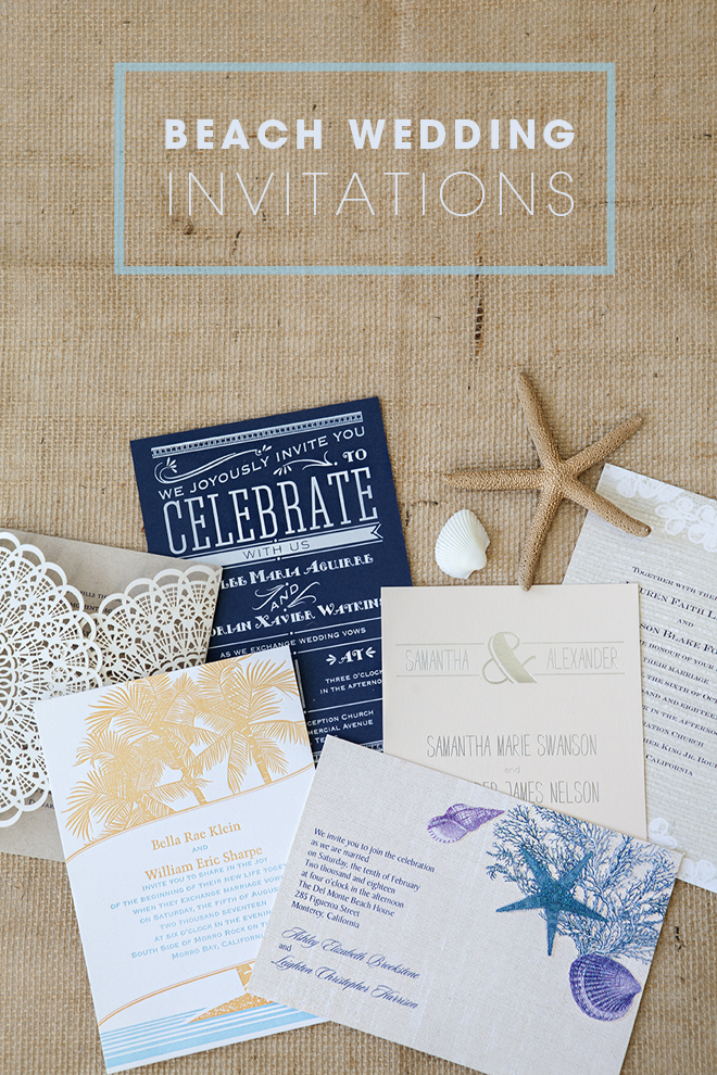 cheap beach nautical wedding invitations