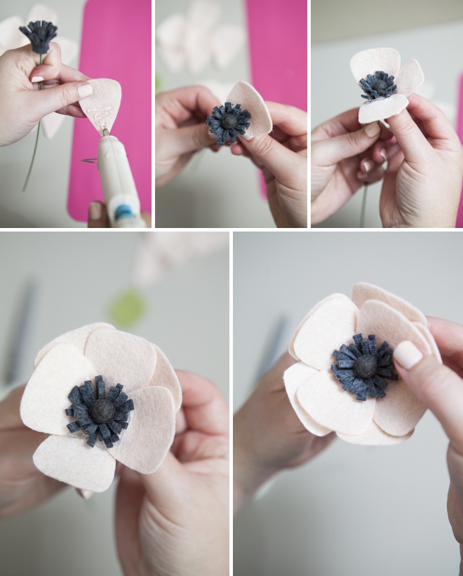 How to make a felt anemone flower