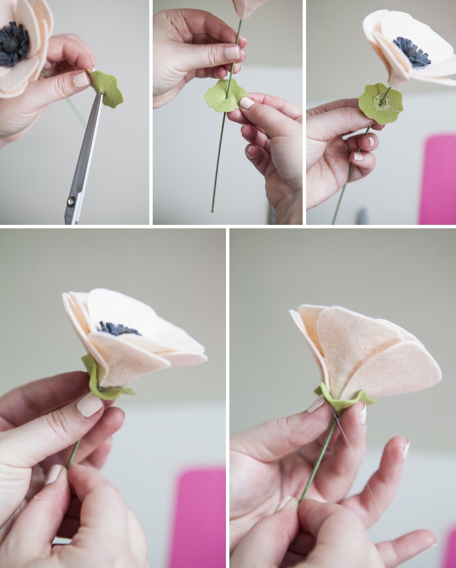 How to make a felt anemone flower
