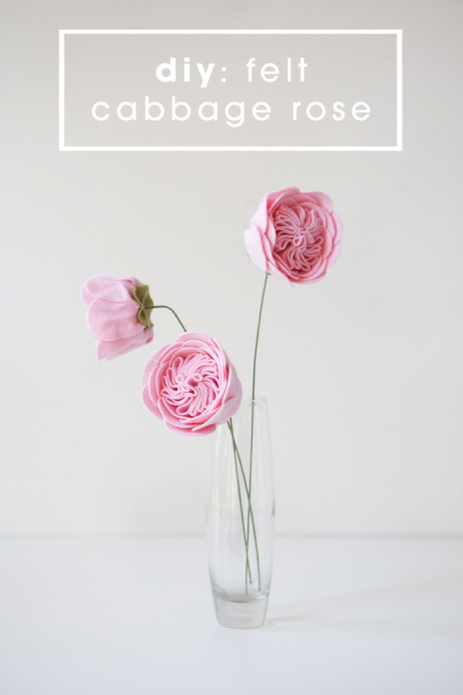 How to make a felt cabbage rose