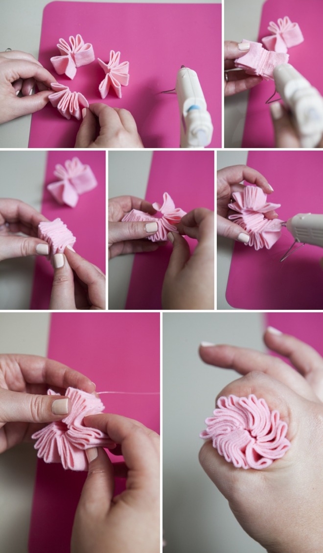 How to make a felt cabbage rose