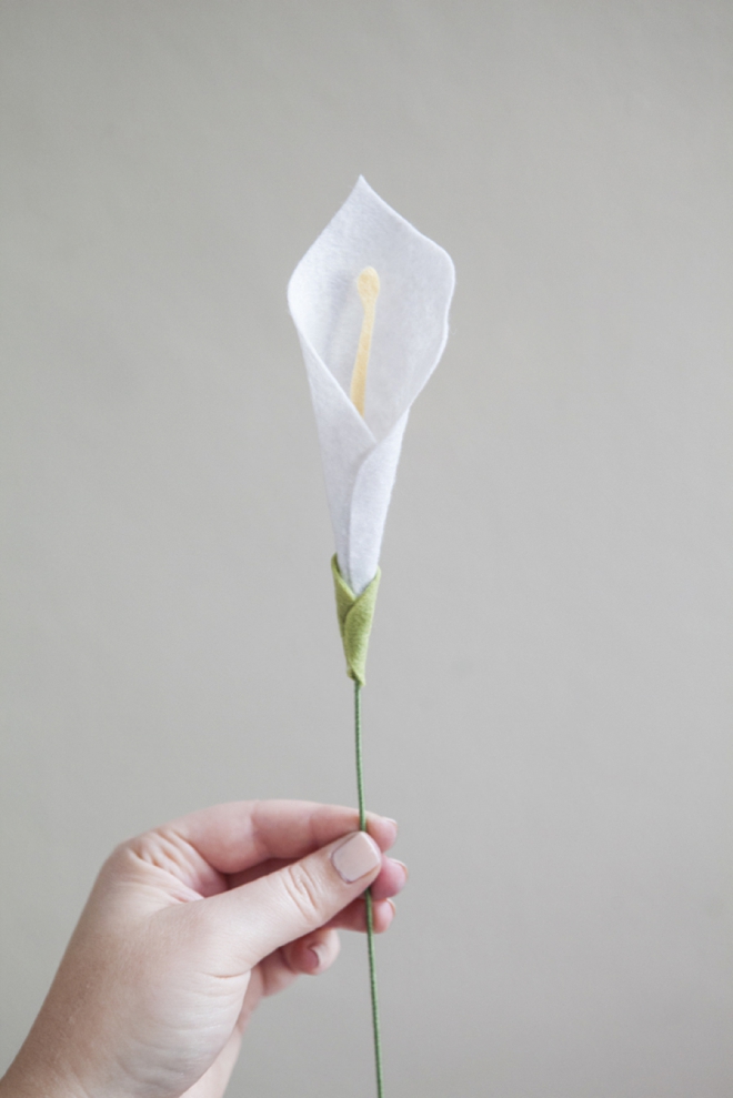 how to make a felt calla lily
