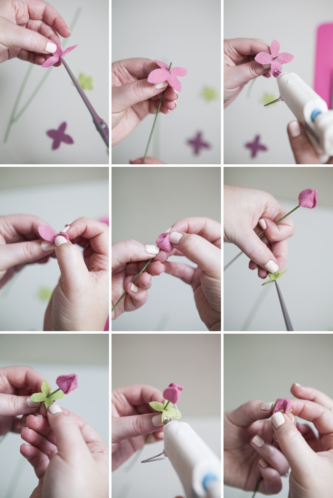 How to make felt ranunculus flowers