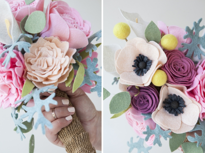 DIY - How to make a felt wedding bouquet!