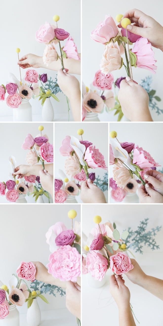 DIY - How to make a felt wedding bouquet!