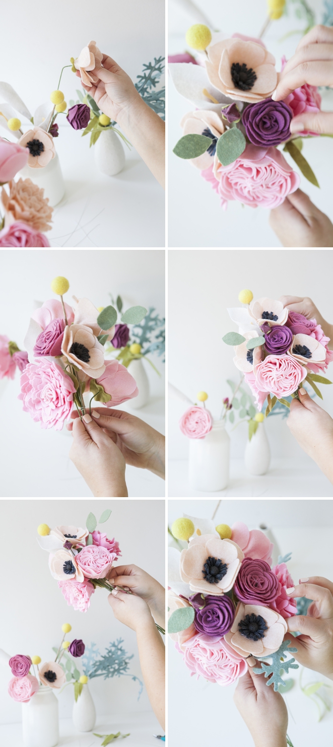 DIY - How to make a felt wedding bouquet!