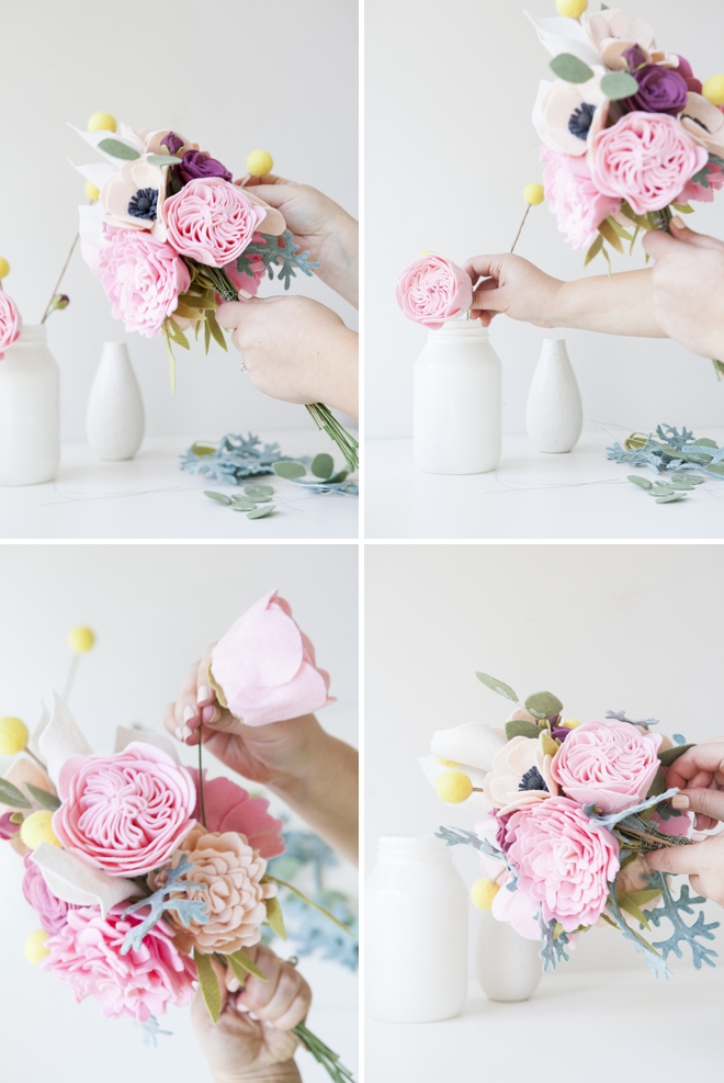 DIY - How to make a felt wedding bouquet!