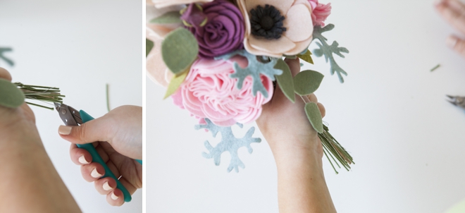 DIY - How to make a felt wedding bouquet!