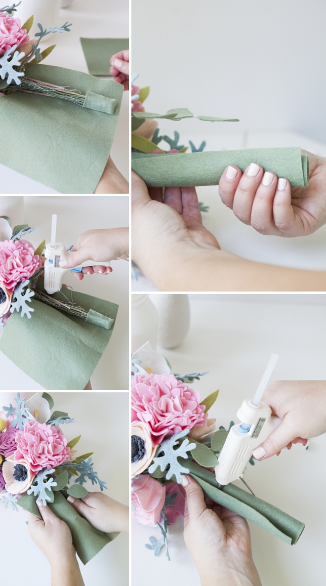 DIY - How to make a felt wedding bouquet!