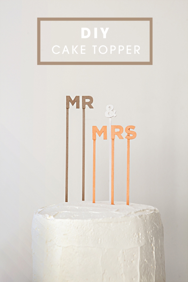 DIY cake topper sayings mr and mrs