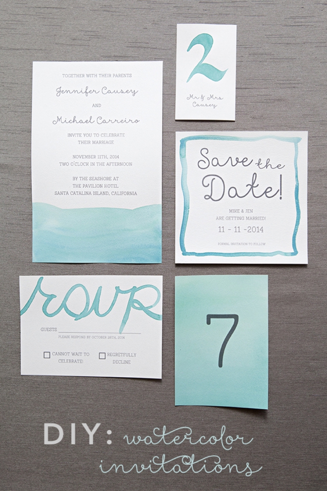 How to watercolor your wedding stationary!