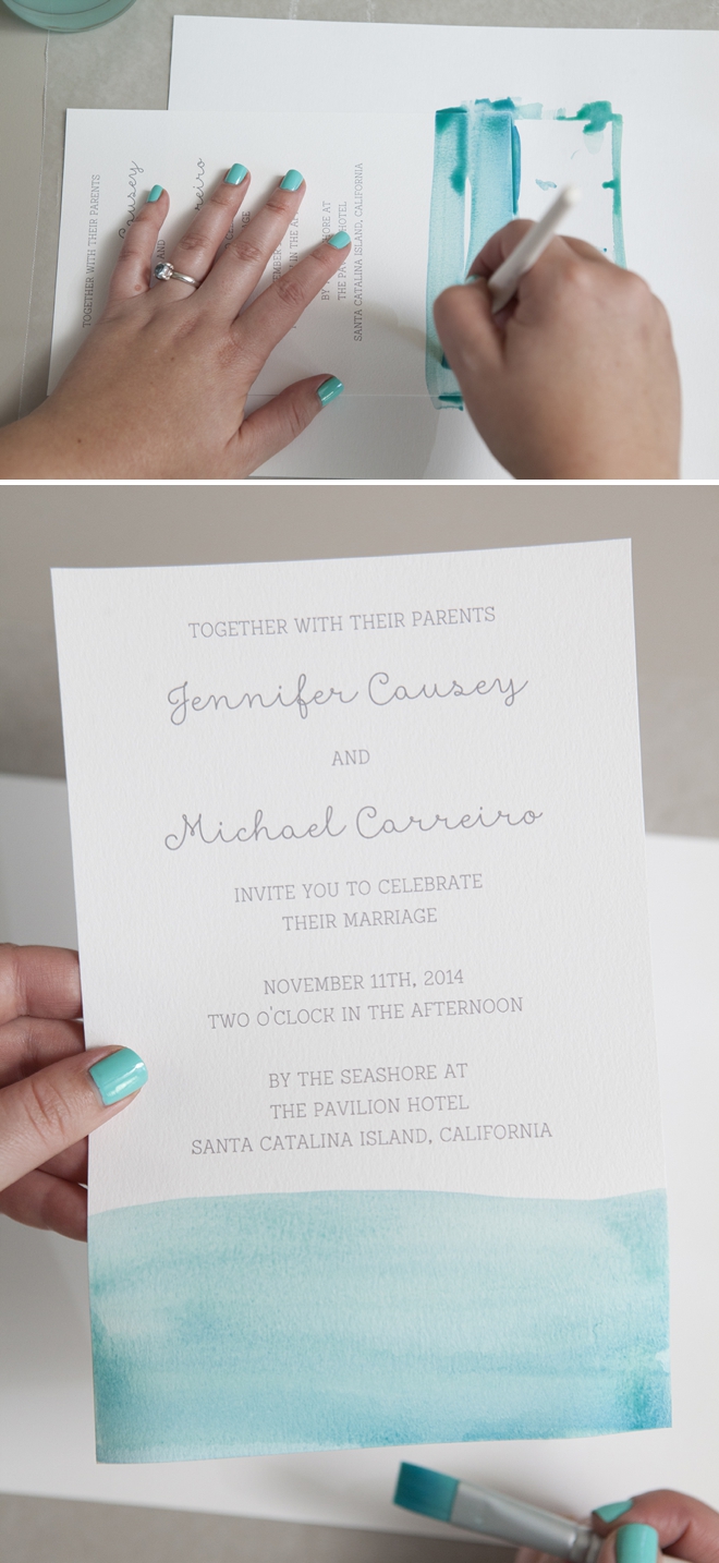 How to watercolor your wedding invitations!