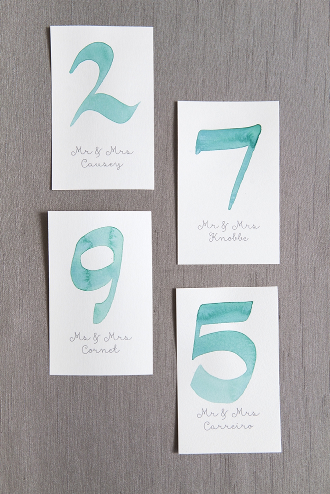 How to watercolor your wedding escort cards!