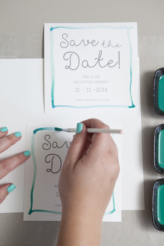 How to watercolor your wedding stationary!