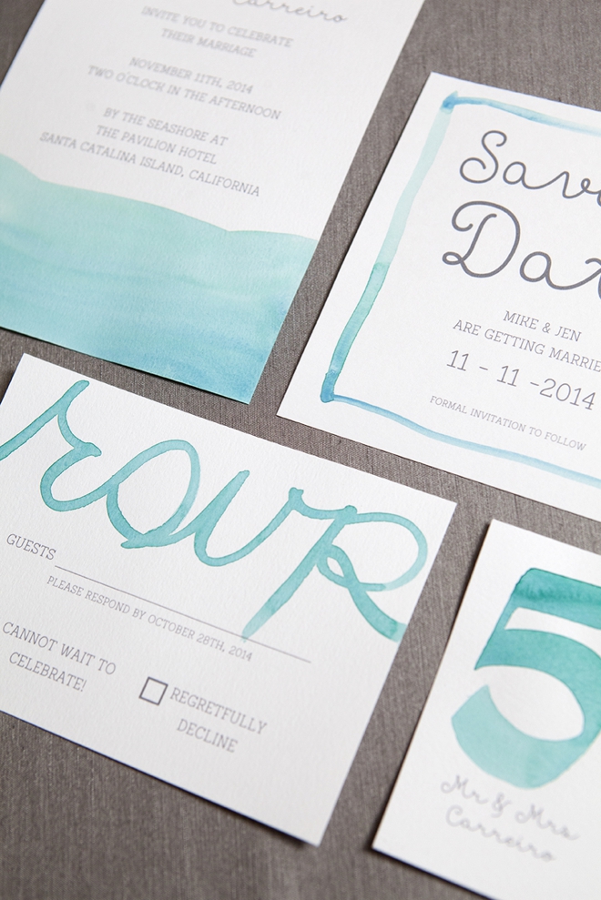 How to watercolor your wedding stationary!