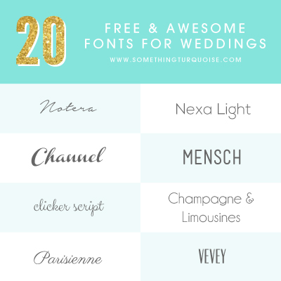 20 Free and Awesome Fonts for Weddings!