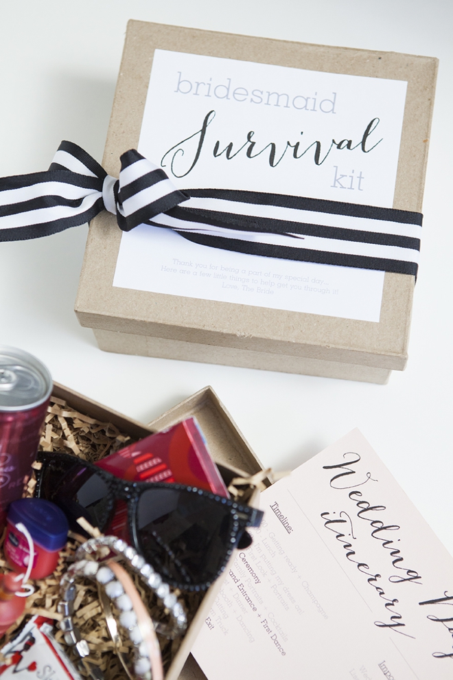 How to make a bridesmaid survival kit! So cute!