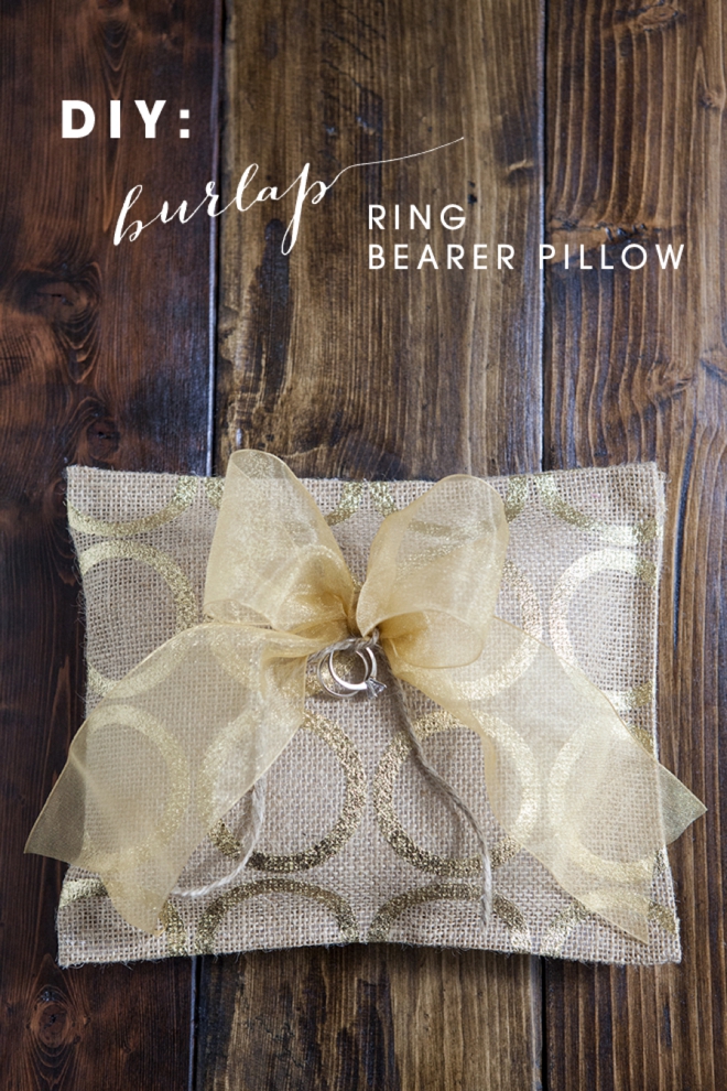 How to easily make a burlap ring bearer pillow...