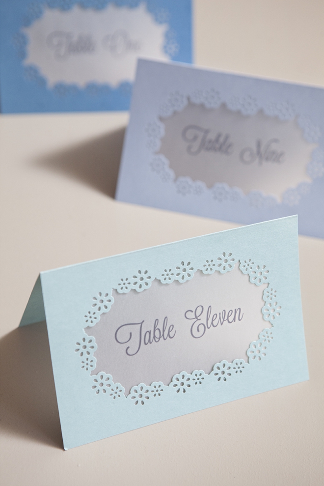 How to make hand-punched table number cards!