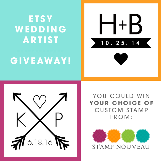 Custom wedding stamp giveaway from Stamp Nouveau!