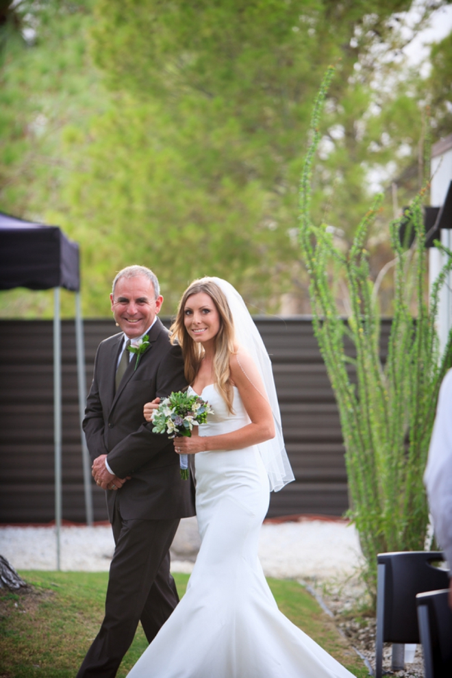The bride and her father, who was also the officiant