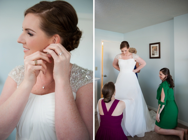 The bride getting ready...