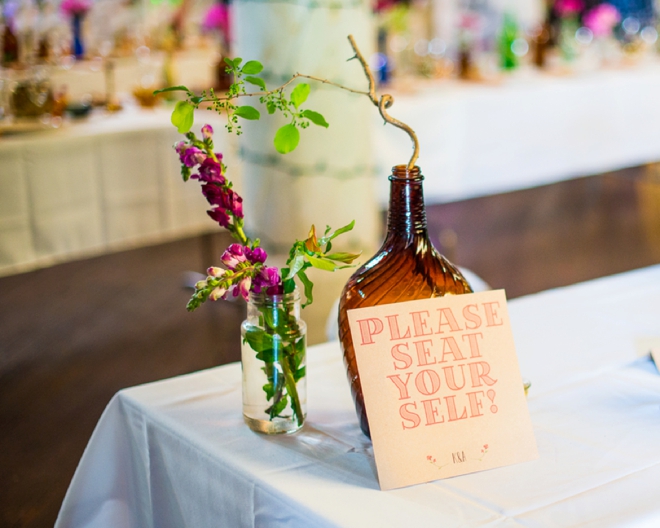 Please seat yourself -- wedding sign.