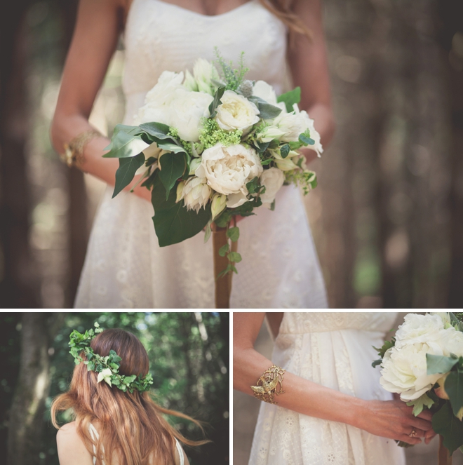 Gorgeous forest bride details...