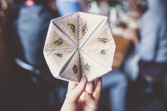 Fortune tellers that have facts about the bride and groom!