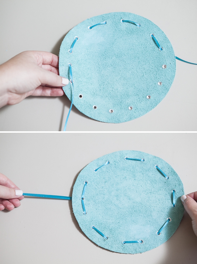 How to make a no-sew leather jewelry pouch!