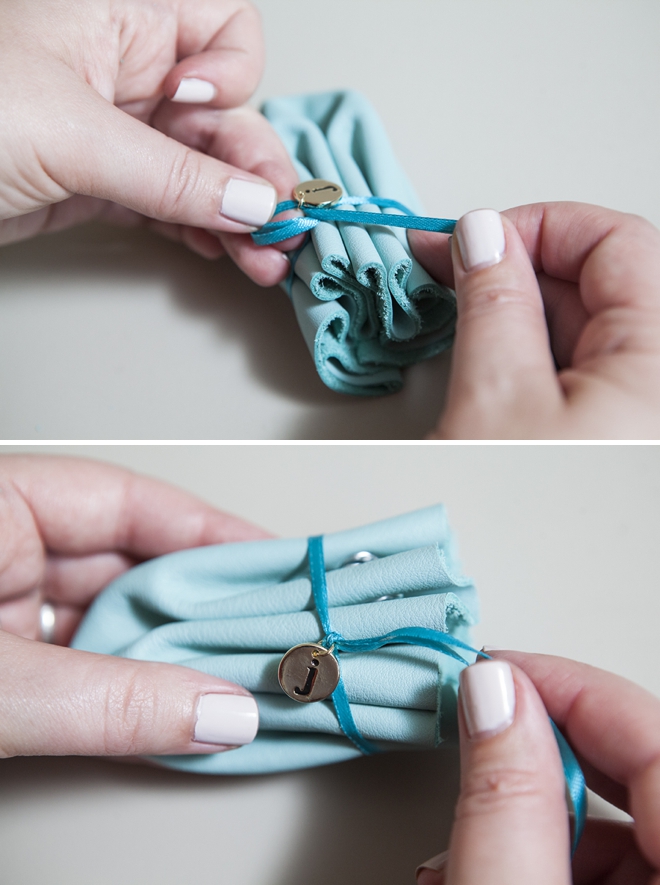 How to make a no-sew leather jewelry pouch!