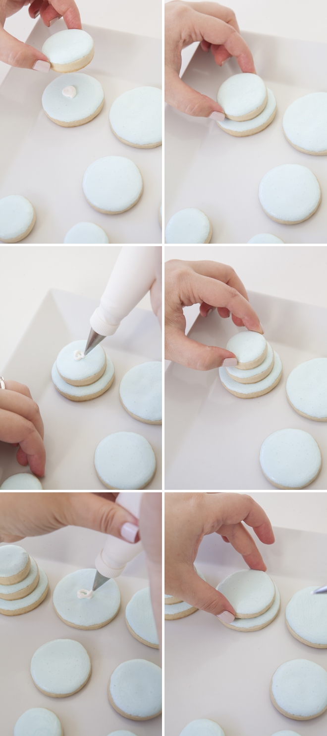 How to make stacked wedding cake sugar cookies!