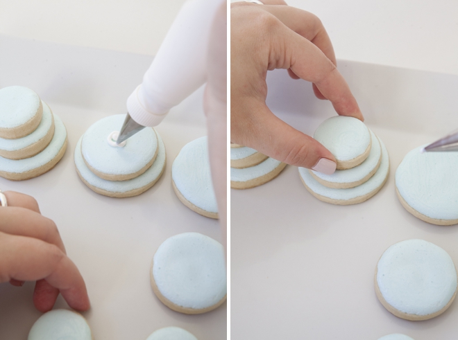 How to make stacked wedding cake sugar cookies!