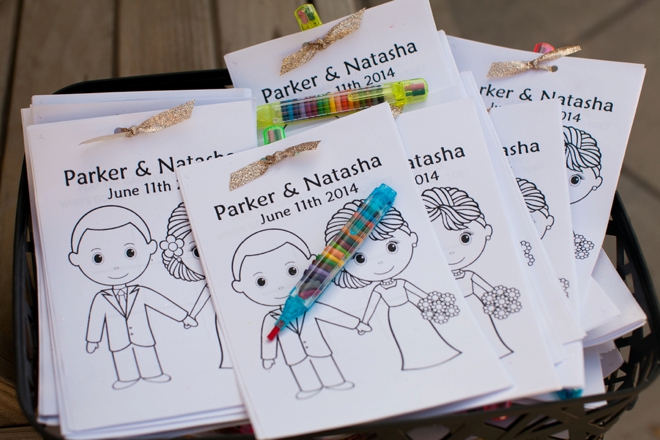 Kids wedding coloring book and favor!