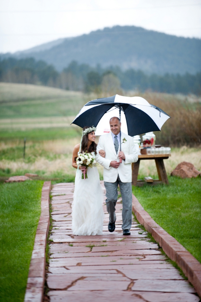 Rustic barn wedding in the rain...