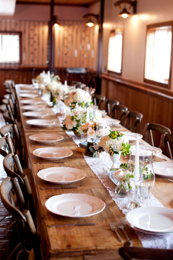 Gorgeous rustic wedding tablescape