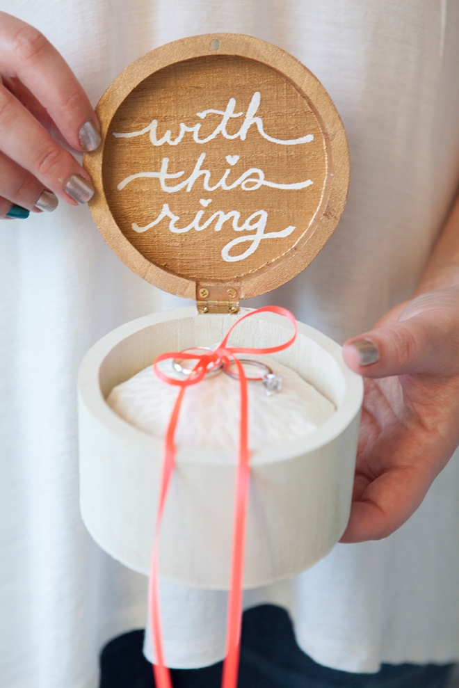 DIY - Wooden ring bearer pillow box