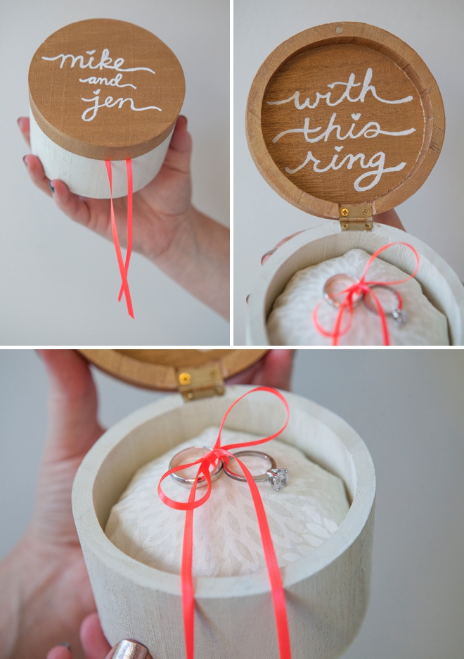 DIY - Wooden ring bearer pillow box