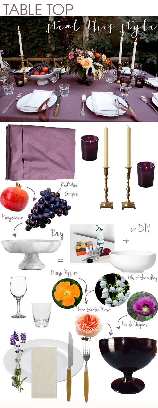Purple fall table ideas