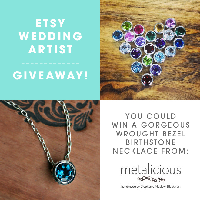 EWA Giveaway - win a bezel birthstone necklace
