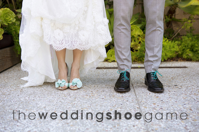 bride and groom shoes