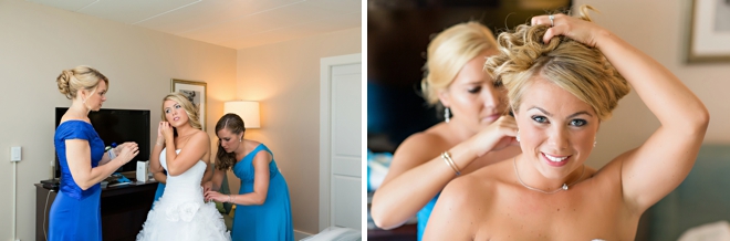 The beautiful bride getting ready...