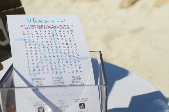 Beach wedding word search!