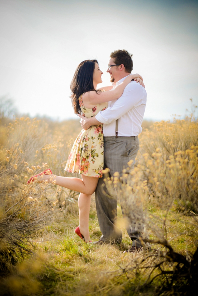 Vintage themed engagement shoot