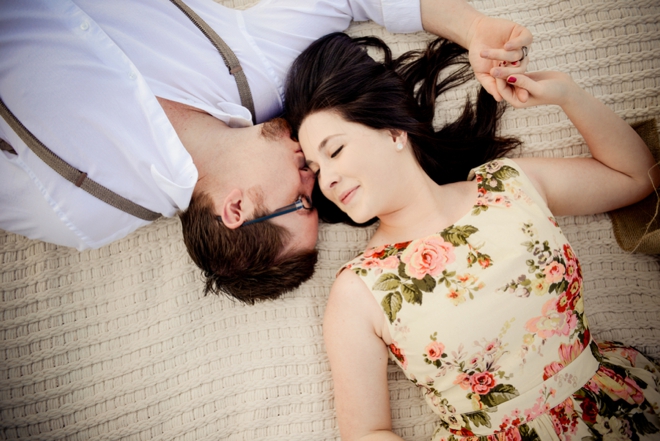 Vintage themed engagement shoot