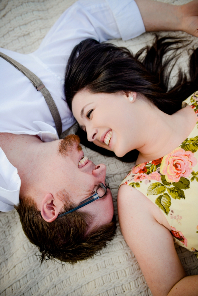 Vintage themed engagement shoot