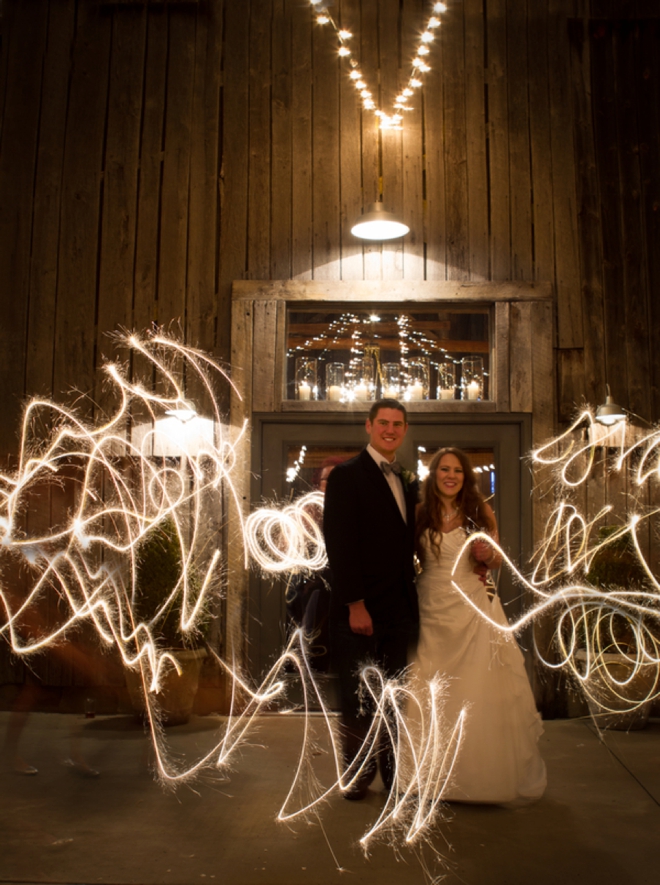 Wedding sparkler picture