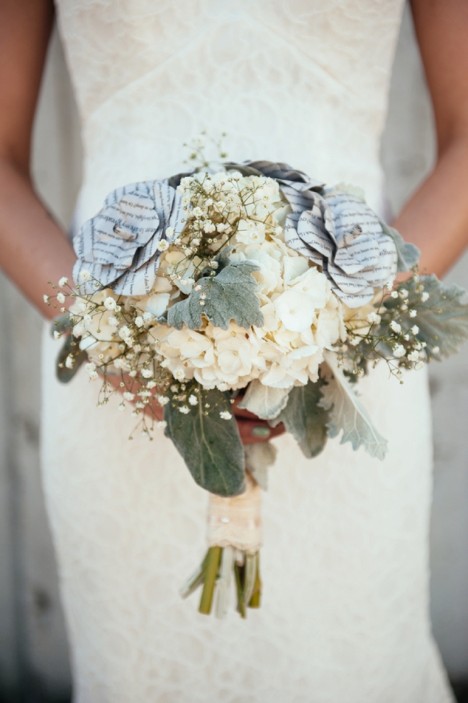 The bride and her bouquet