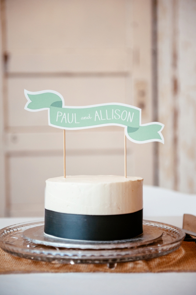 Darling cake topper banner